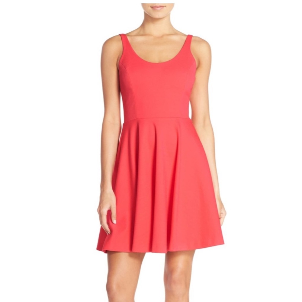 Amanda Uprichard Ponte Fit & Flare Dress Pink medium